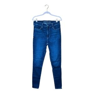 American Eagle Outfitters Blue Next Level Stretch Super High Rise Jegging 8L NWT
